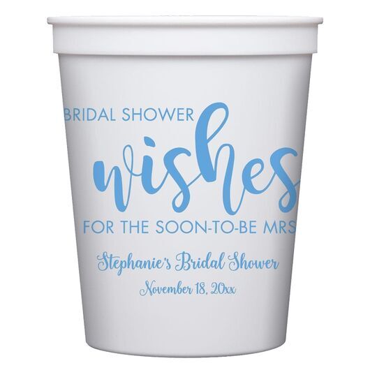 Bridal Shower Wishes Stadium Cups